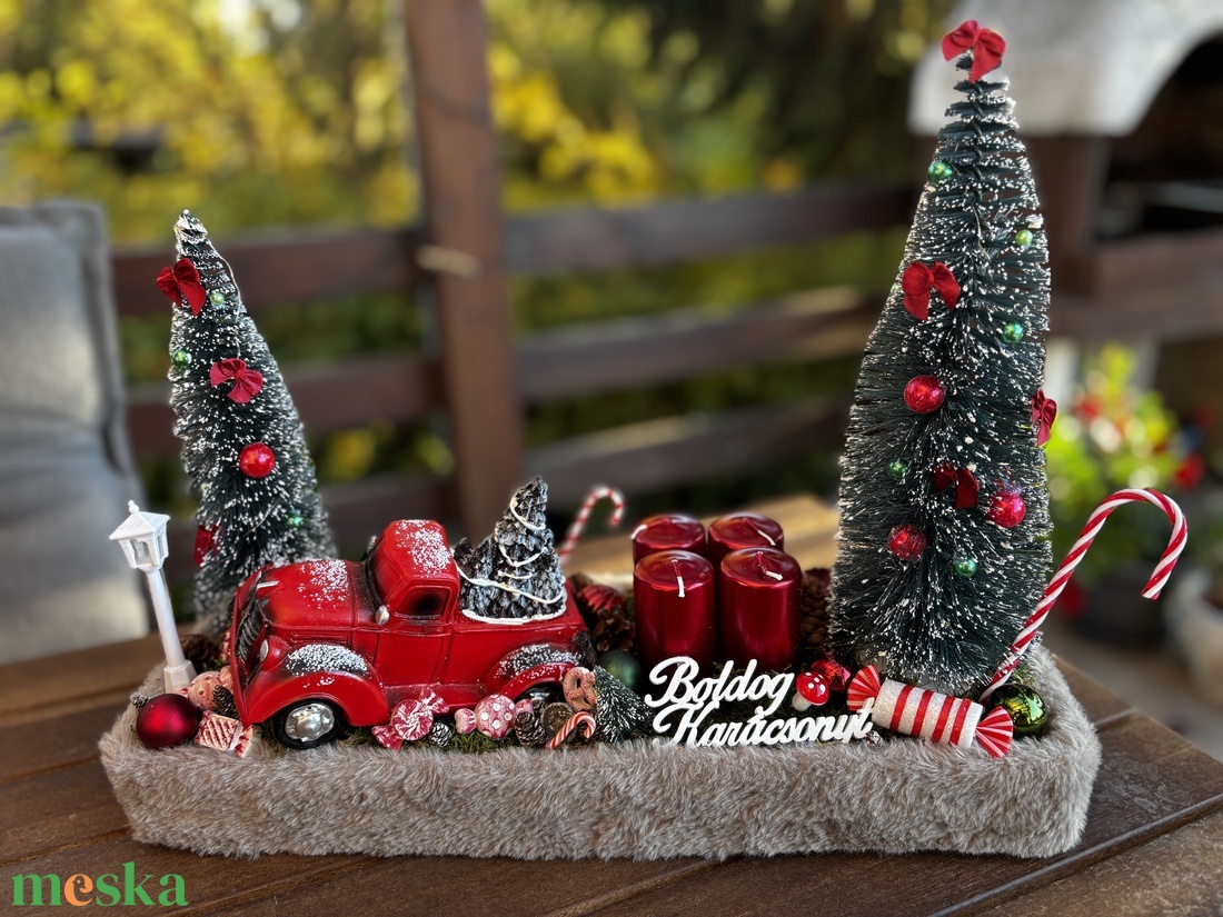 Karácsony advent    asztal dísz  - karácsony - adventi díszek - adventi asztaldísz - Meska.hu