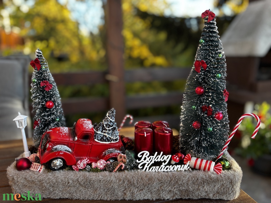 Karácsony advent    asztal dísz  - karácsony - adventi díszek - adventi asztaldísz - Meska.hu