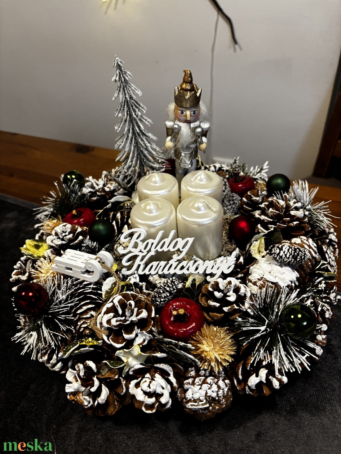 Diótörő karácsonyi    asztal dísz  - karácsony - adventi díszek - adventi asztaldísz - Meska.hu