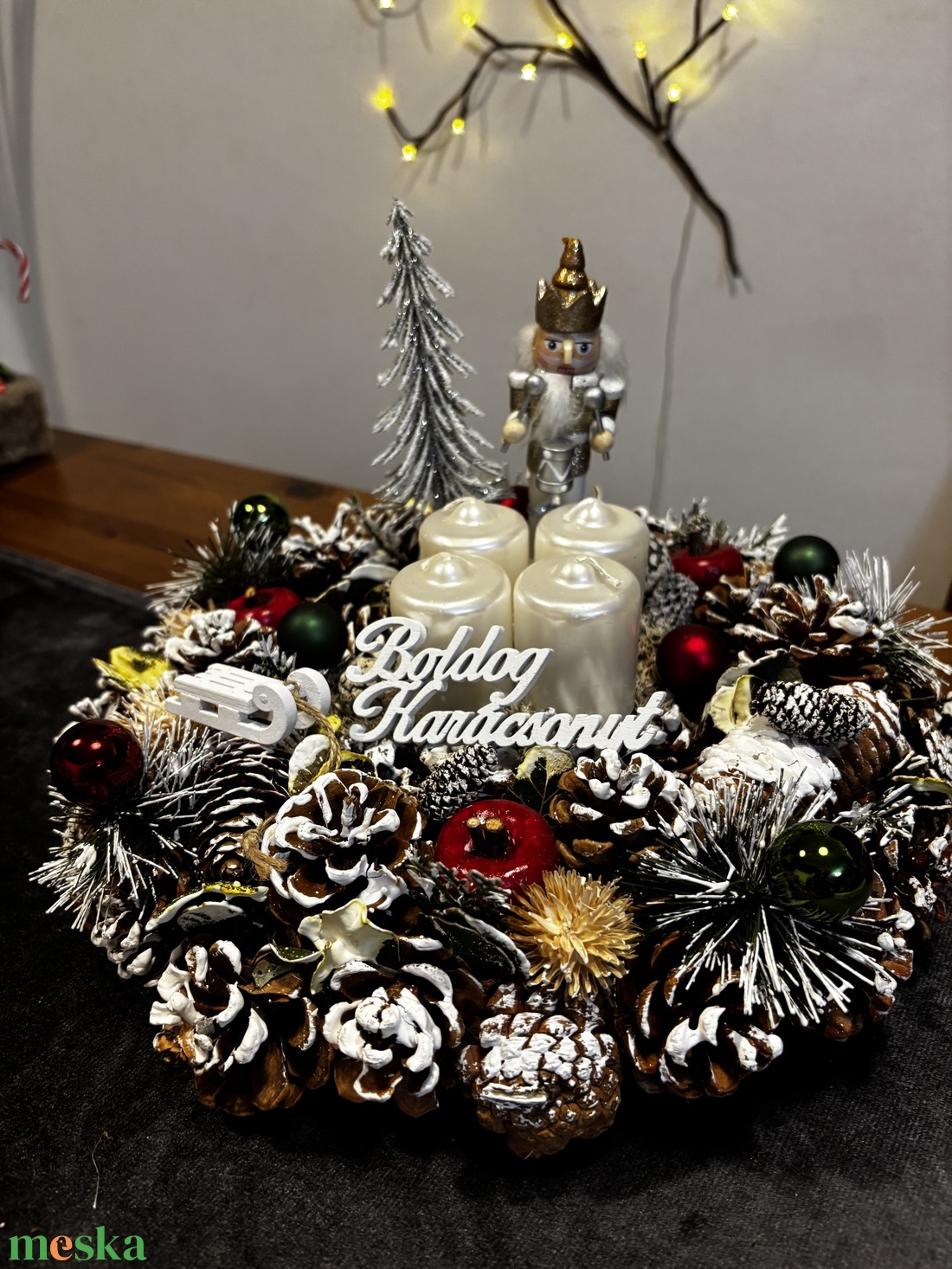 Diótörő karácsonyi    asztal dísz  - karácsony - adventi díszek - adventi asztaldísz - Meska.hu