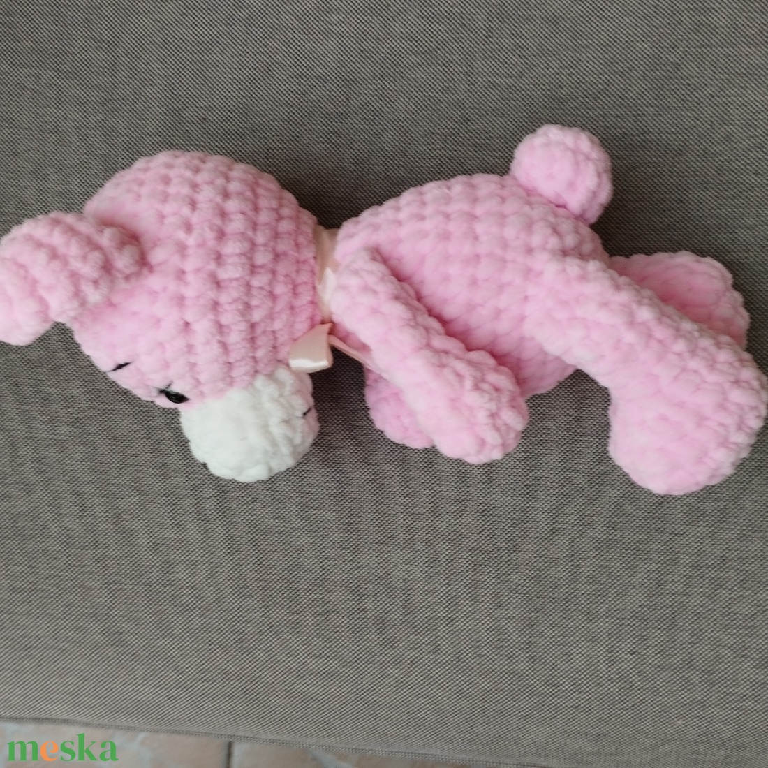 Horgolt plüss maci (rózsaszín) - játék & sport - plüssállat & játékfigura - maci - Meska.hu