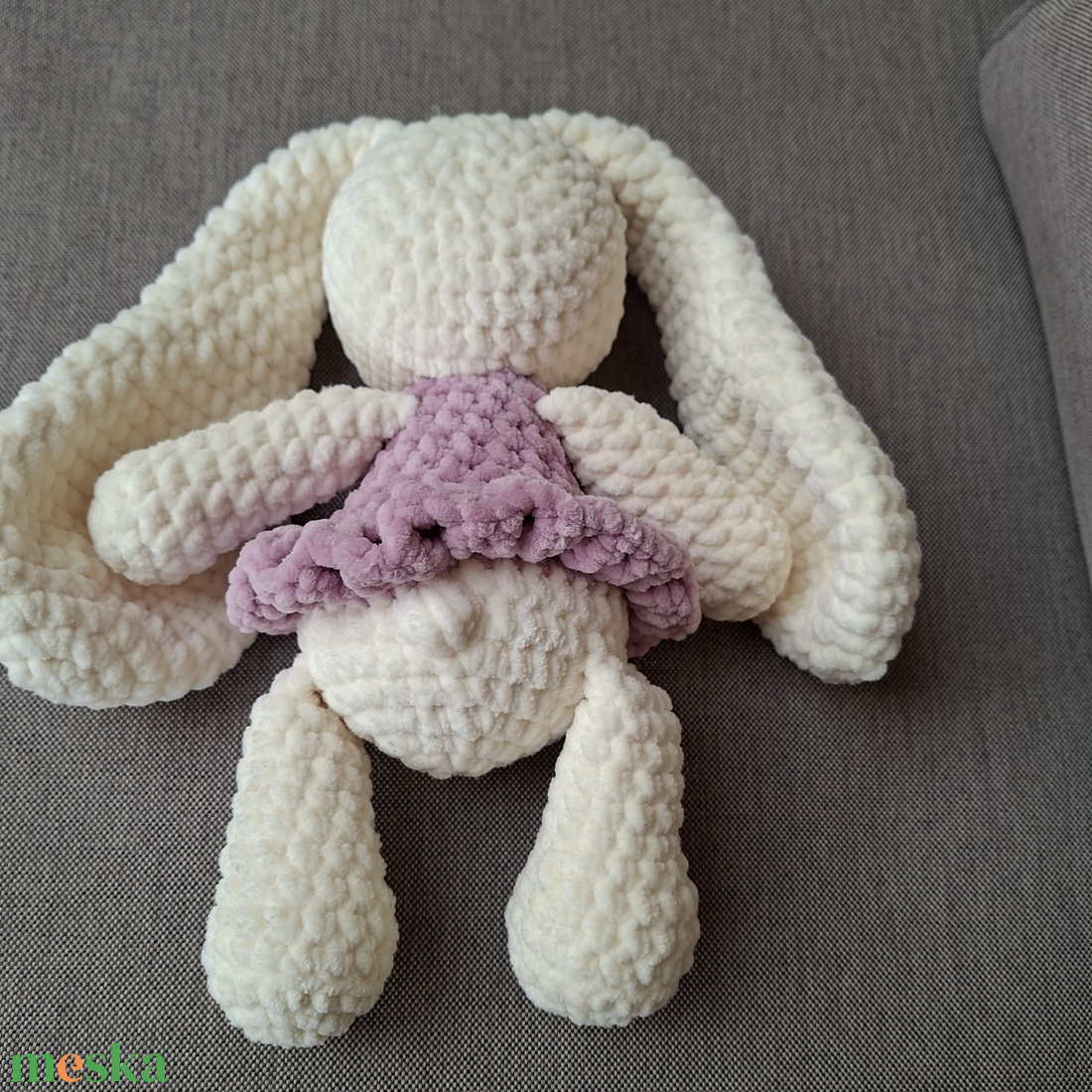 Hosszú fülű, krém színű horgolt nyuszilány - játék & sport - plüssállat & játékfigura - nyuszi - Meska.hu