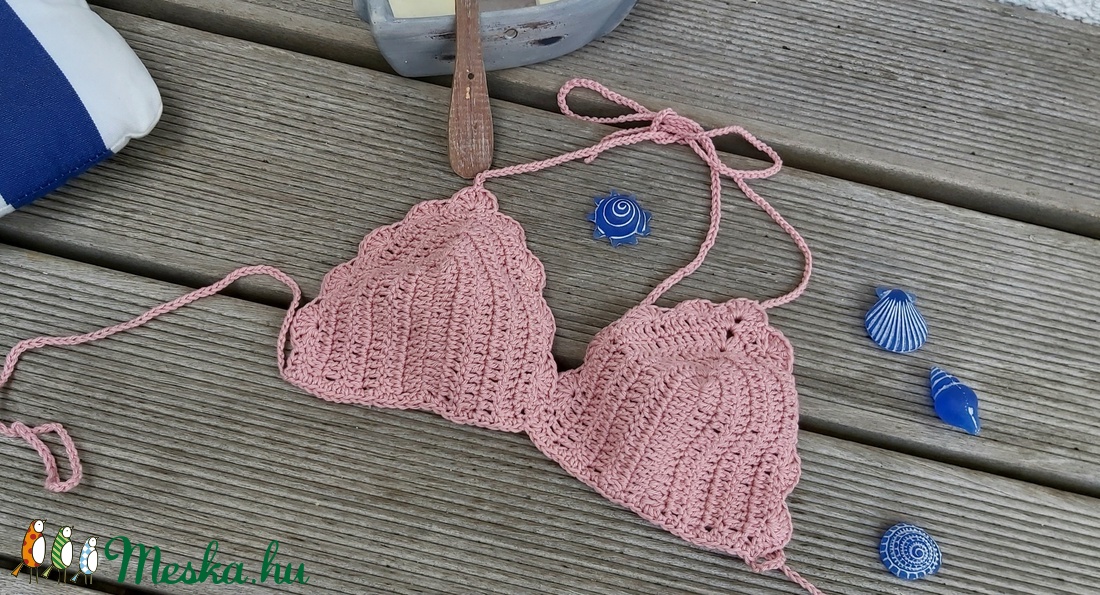 Horgolt  nyári felső, bikini felső - ruha & divat - női ruha - top - Meska.hu