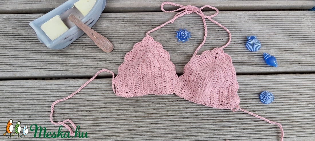 Horgolt  nyári felső, bikini felső - ruha & divat - női ruha - top - Meska.hu