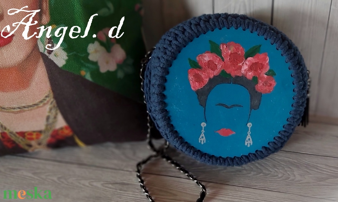Kézzel festett Frida Kahlos macaron fazonú táska - táska & tok - kézitáska & válltáska - belső rendező - Meska.hu Kézzel festett Frida Kahlos macaron fazonú táska - táska & tok - kézitáska & válltáska - belső rendező - Meska.hu