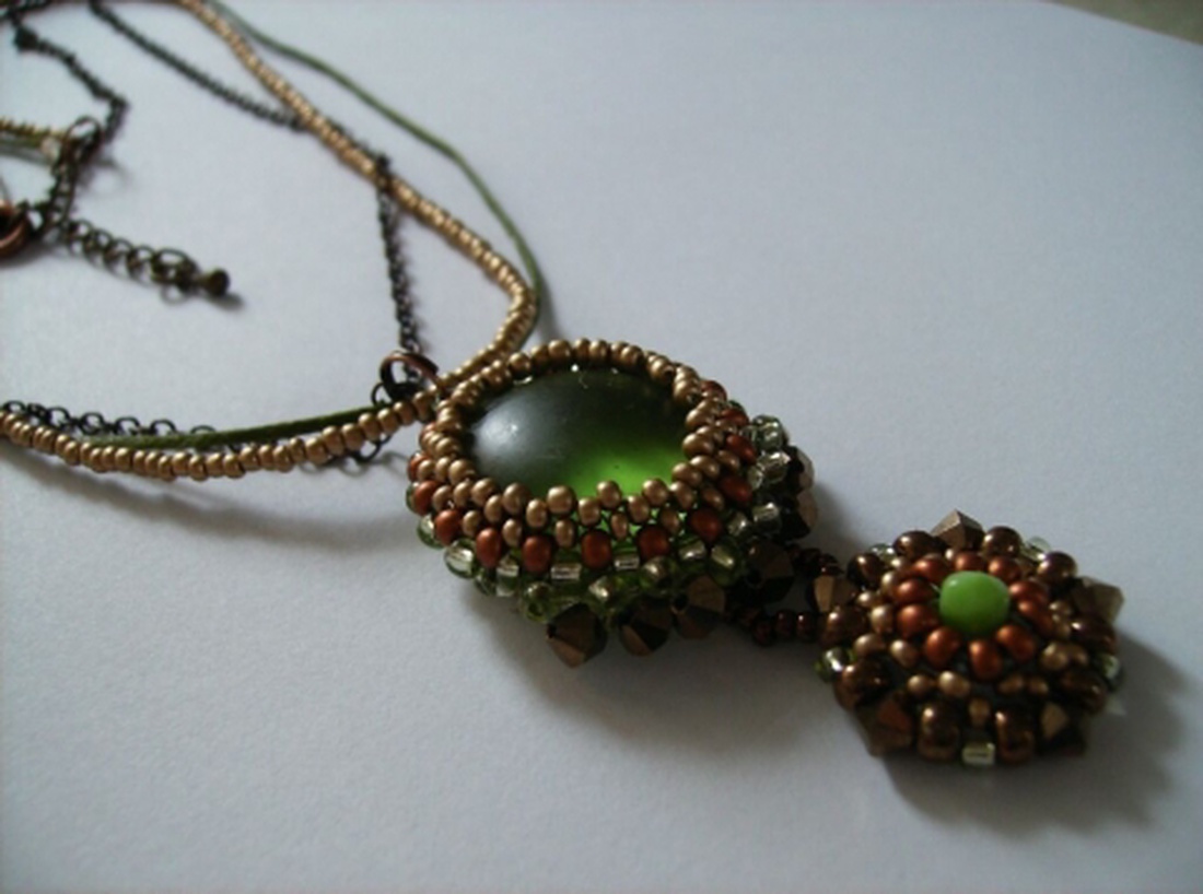 Elengancia zölddel- nyakék -  - Meska.hu