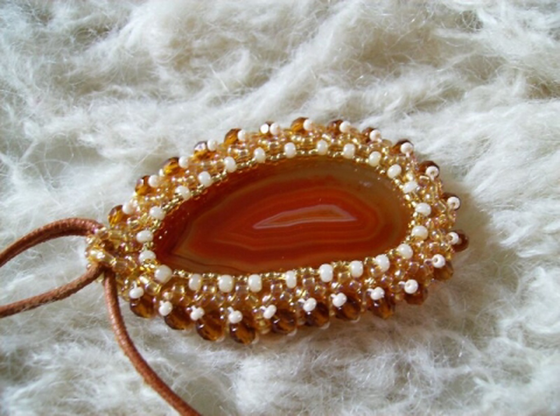 Achát lapos medál- egy szelet szépség -  - Meska.hu