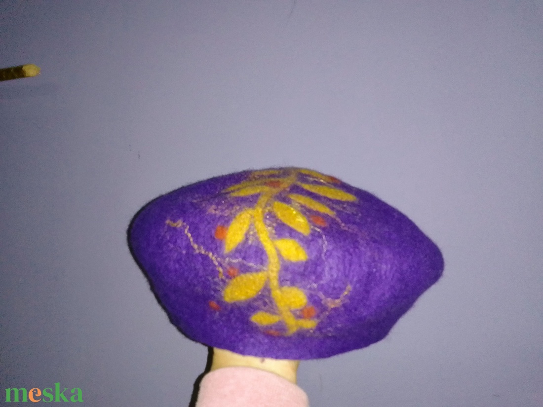 Nemez barett sapka  - ruha & divat - sál, sapka, kendő - sapka - Meska.hu