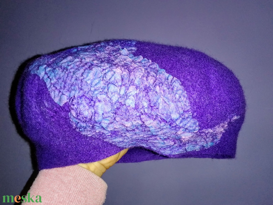 Nemez barett sapka  - ruha & divat - sál, sapka, kendő - sapka - Meska.hu