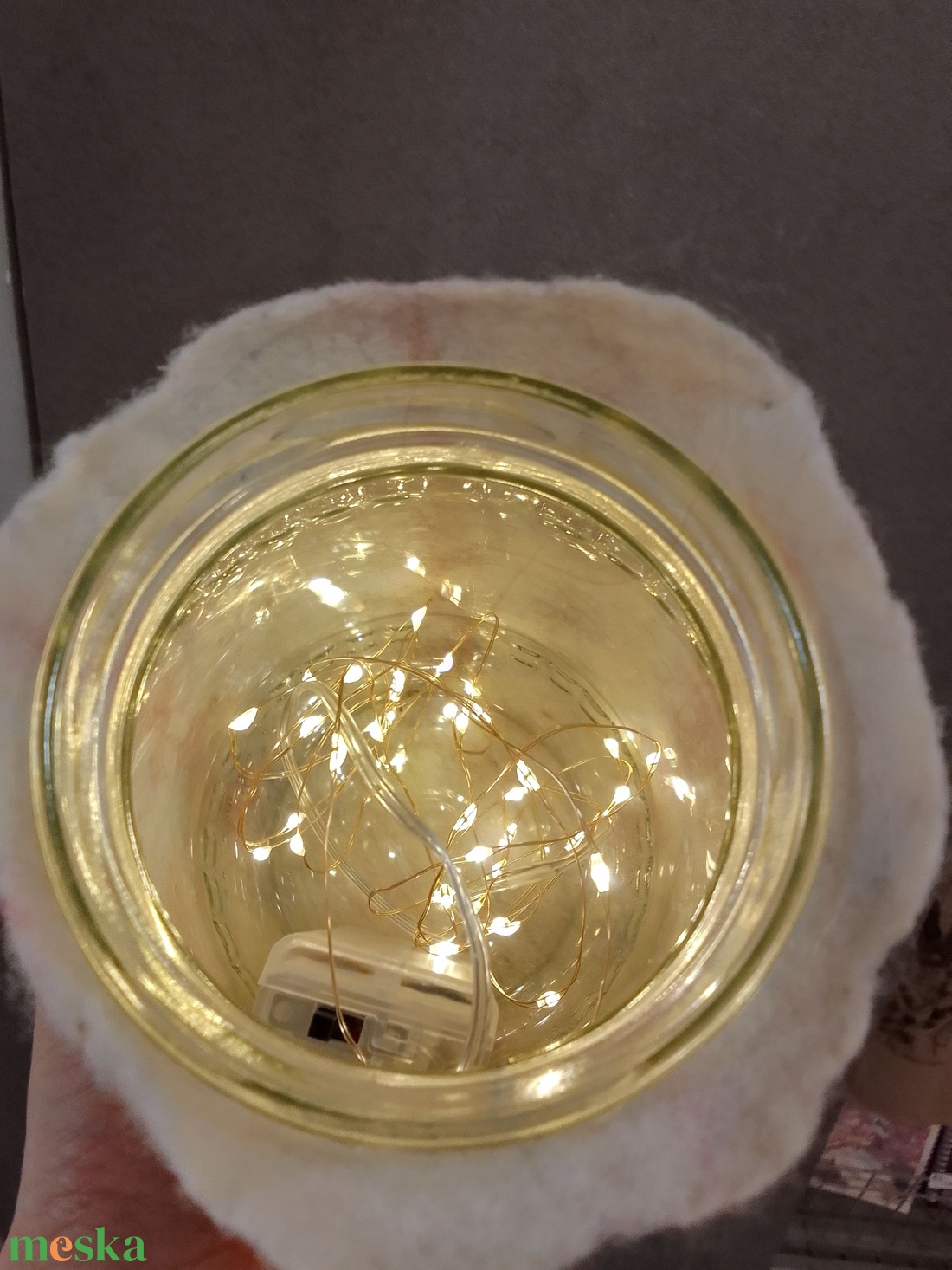 nemez lámpás - otthon & életmód - gyertya, illat, aroma - mécses és mécsestartó - Meska.hu