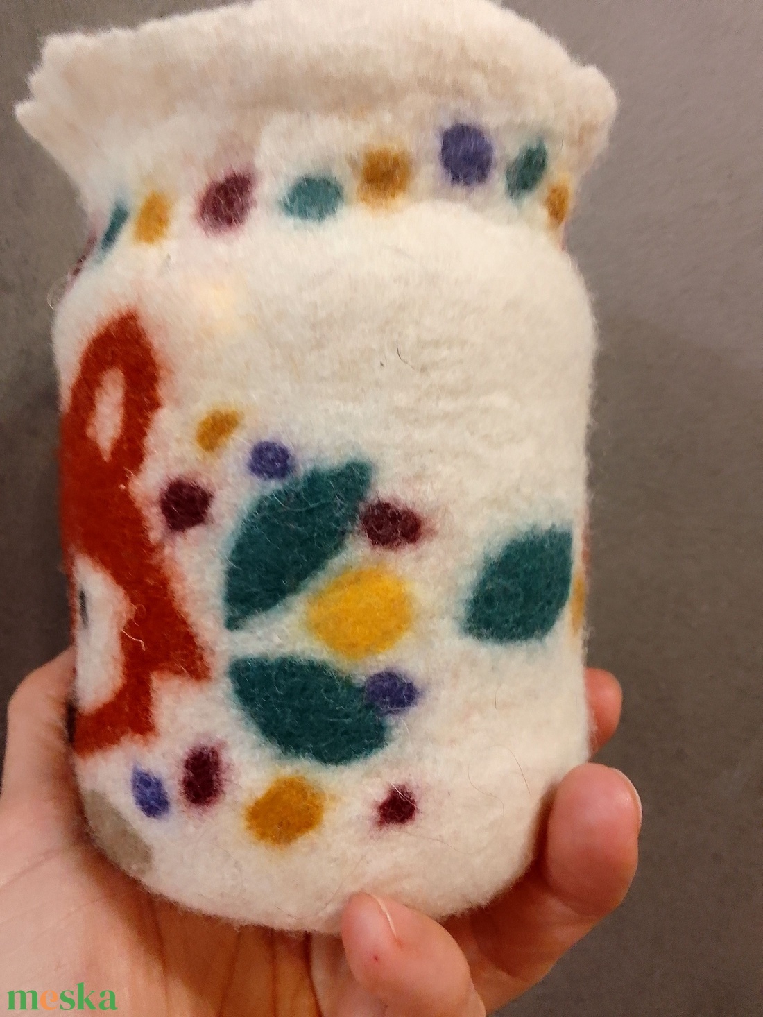 Rókás nemez lámpás - otthon & életmód - gyertya, illat, aroma - mécses és mécsestartó - Meska.hu