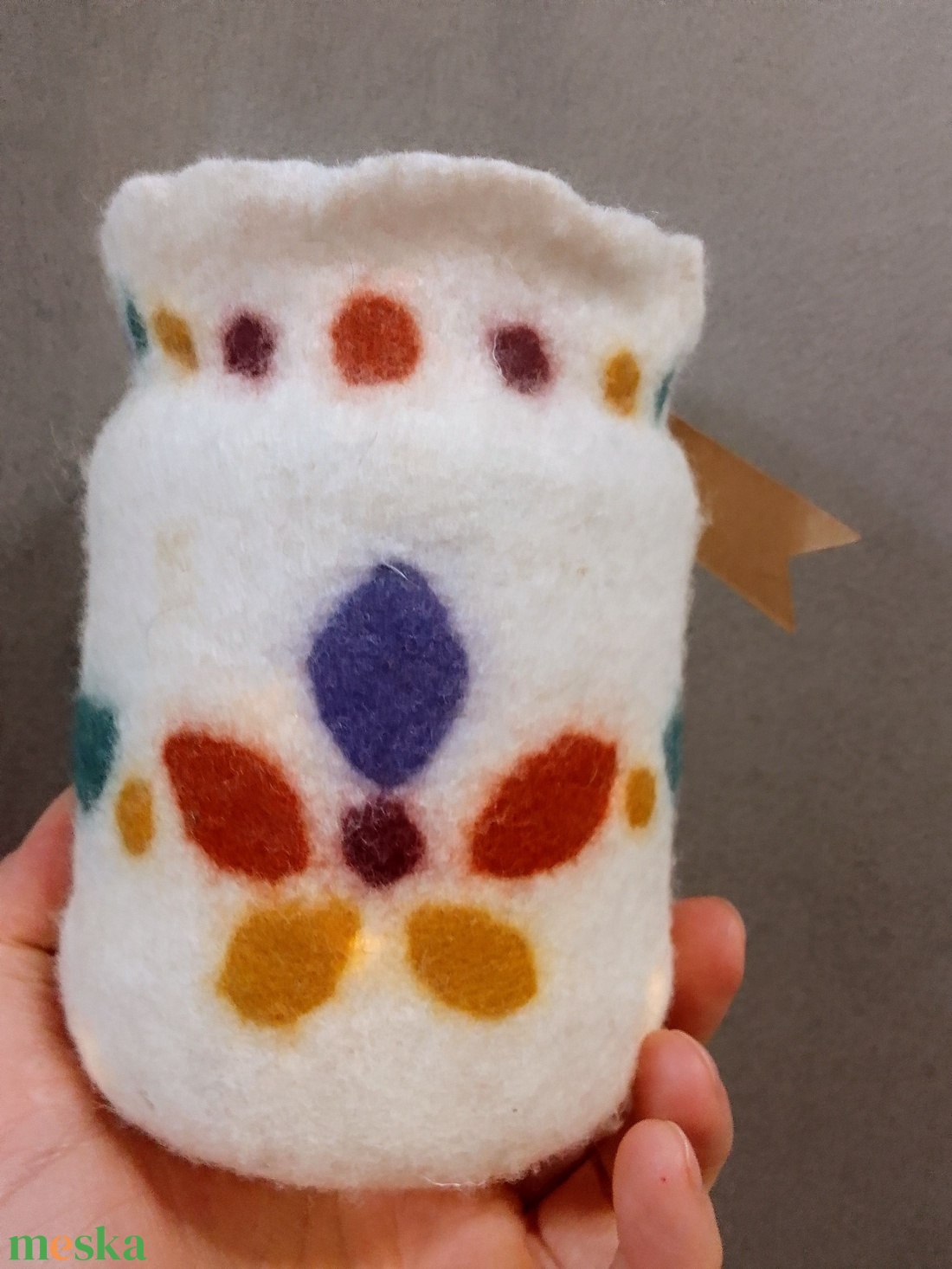 Rókás nemez lámpás - otthon & életmód - gyertya, illat, aroma - mécses és mécsestartó - Meska.hu