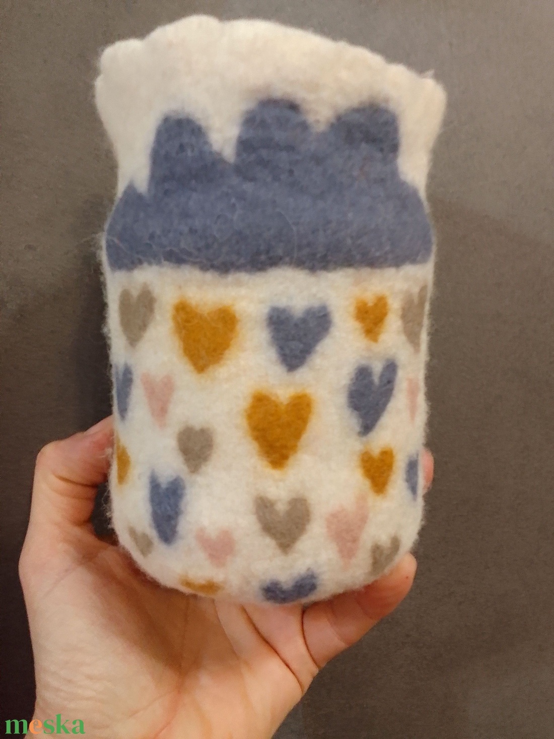 Szivárványos- felhős nemez lámpás - otthon & életmód - gyertya, illat, aroma - mécses és mécsestartó - Meska.hu