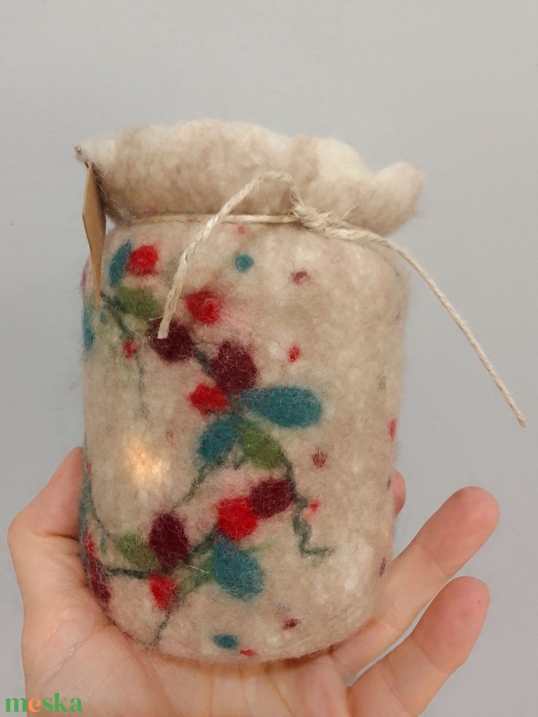 nemez lámpás - otthon & életmód - gyertya, illat, aroma - mécses és mécsestartó - Meska.hu