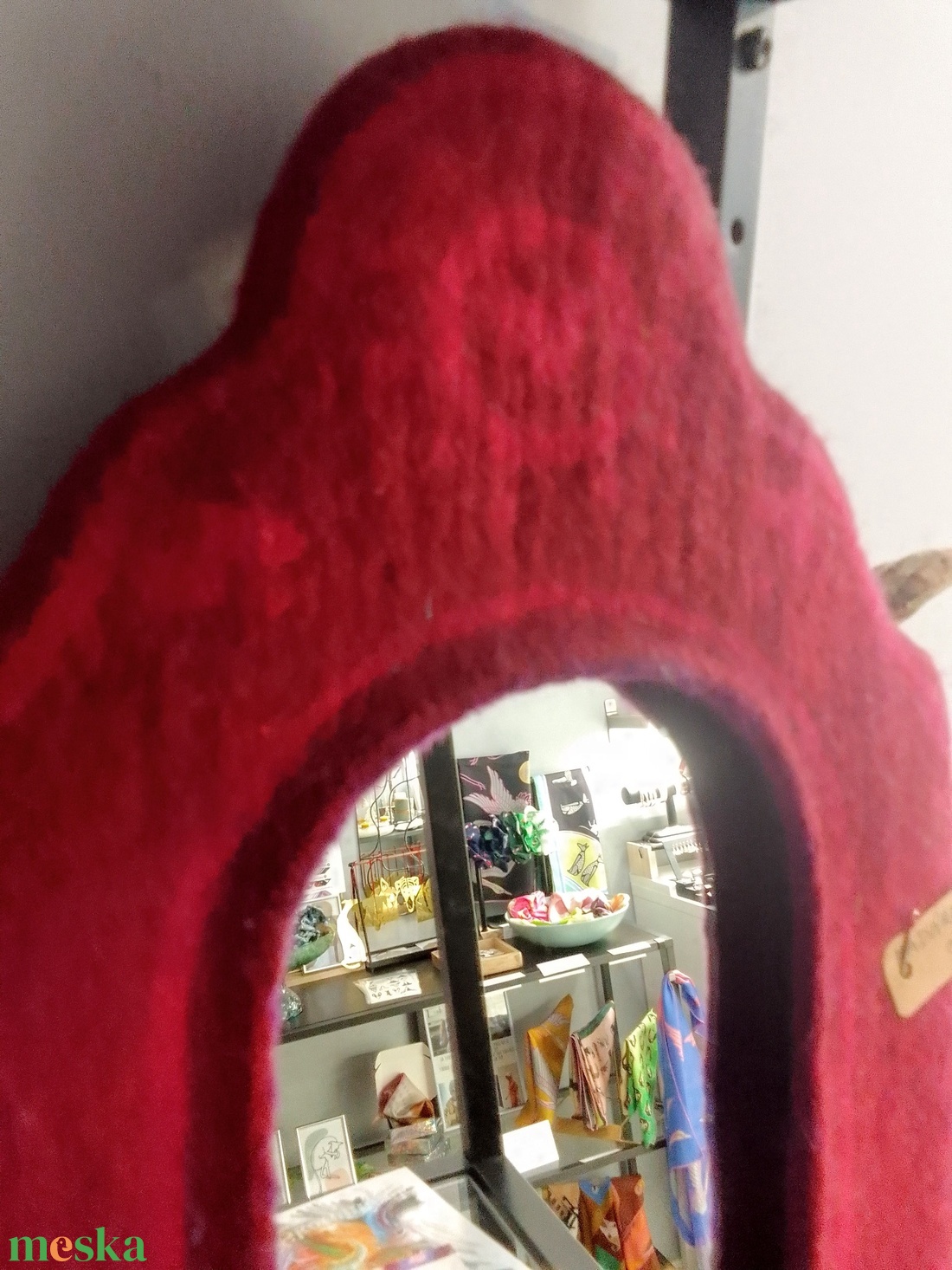 Madárkás tükör nemez keretben  -  - Meska.hu