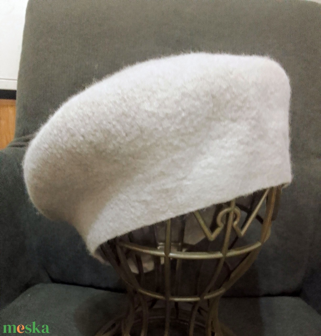 Nemez barett sapka  - ruha & divat - sál, sapka, kendő - sapka - Meska.hu