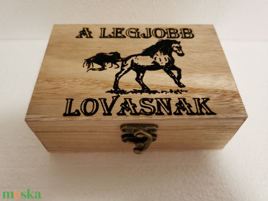 Lovas Zsebóra ajándék fa dobozban egyedi kézműves - ékszer - karóra és ékszeróra - zsebóra - Meska.hu