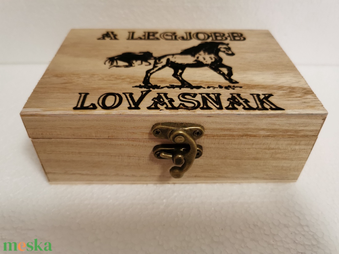 Lovas Zsebóra ajándék fa dobozban egyedi kézműves - ékszer - karóra és ékszeróra - zsebóra - Meska.hu