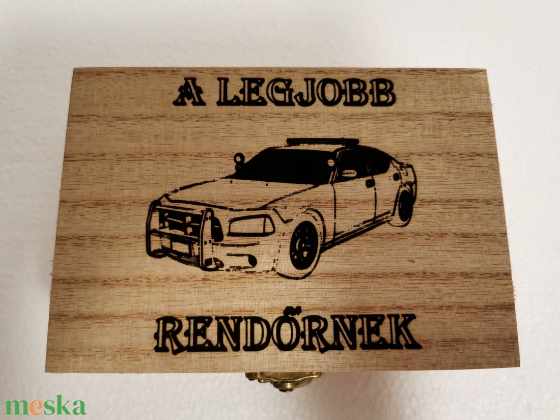 Rendőrös Zsebóra ajándék fa dobozban egyedi kézműves - ékszer - karóra és ékszeróra - zsebóra - Meska.hu