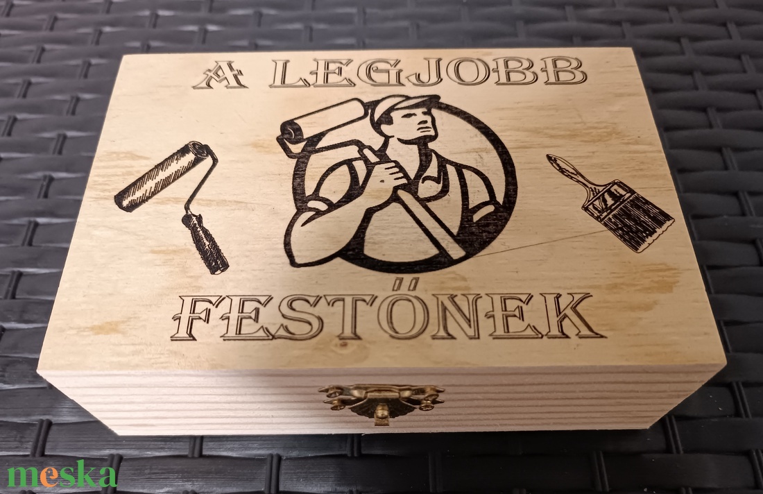 Festős Zsebóra ajándék fa dobozban egyedi kézműves - ékszer - karóra és ékszeróra - zsebóra - Meska.hu