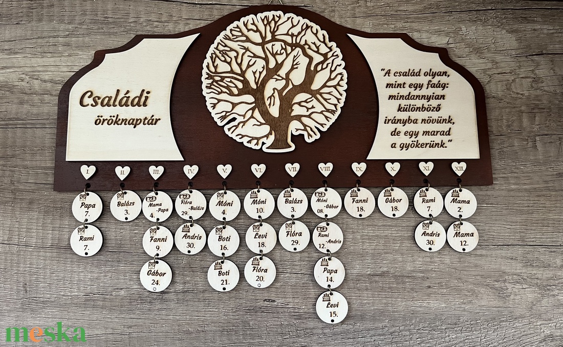 Családi öröknaptár - otthon & életmód - dekoráció - fali és függő dekoráció - falinaptár & öröknaptár - Meska.hu Családi öröknaptár - otthon & életmód - dekoráció - fali és függő dekoráció - falinaptár & öröknaptár - Meska.hu