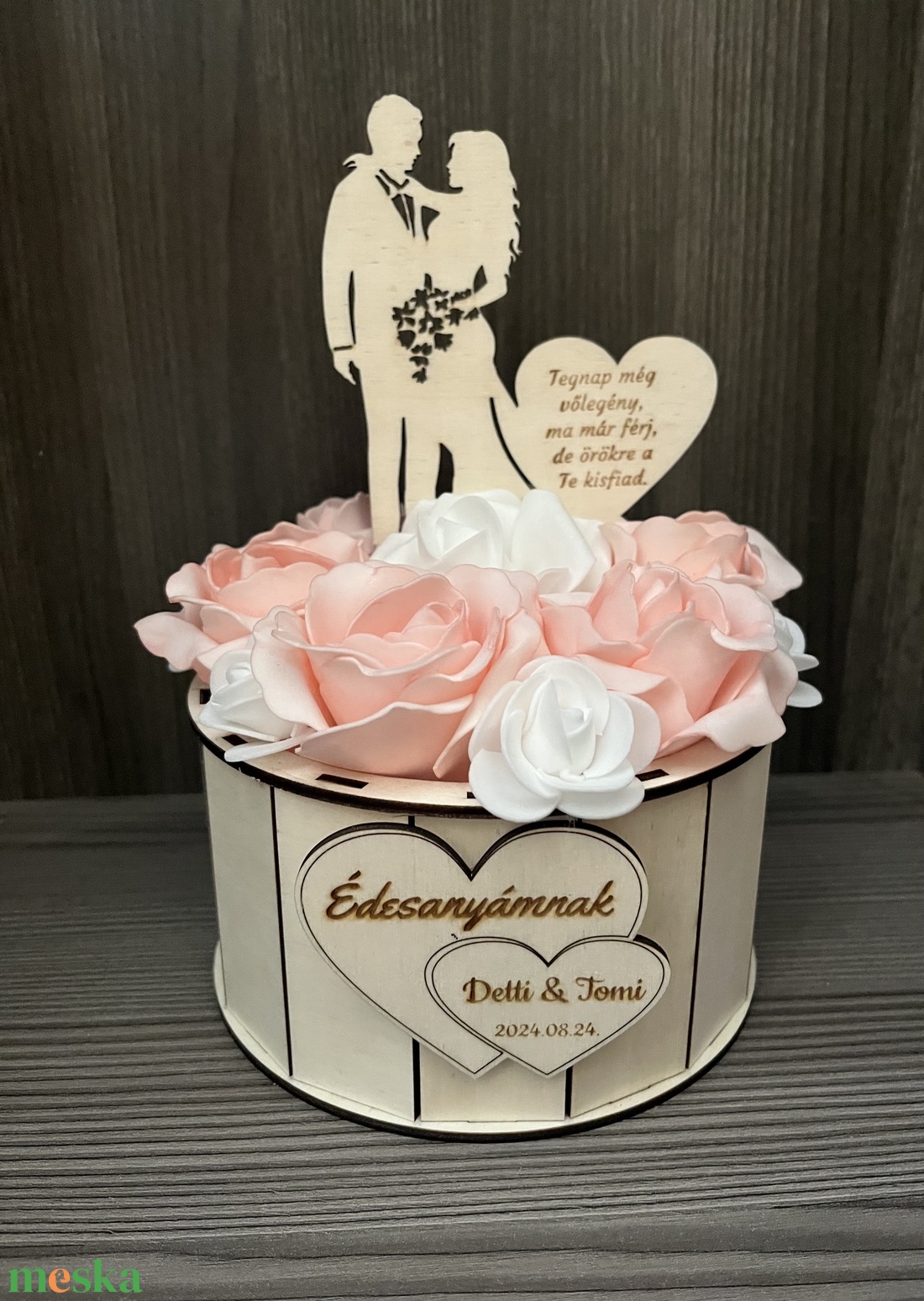 Szülőköszöntő rózsa box - esküvő - emlék & ajándék - szülőköszöntő ajándék - Meska.hu