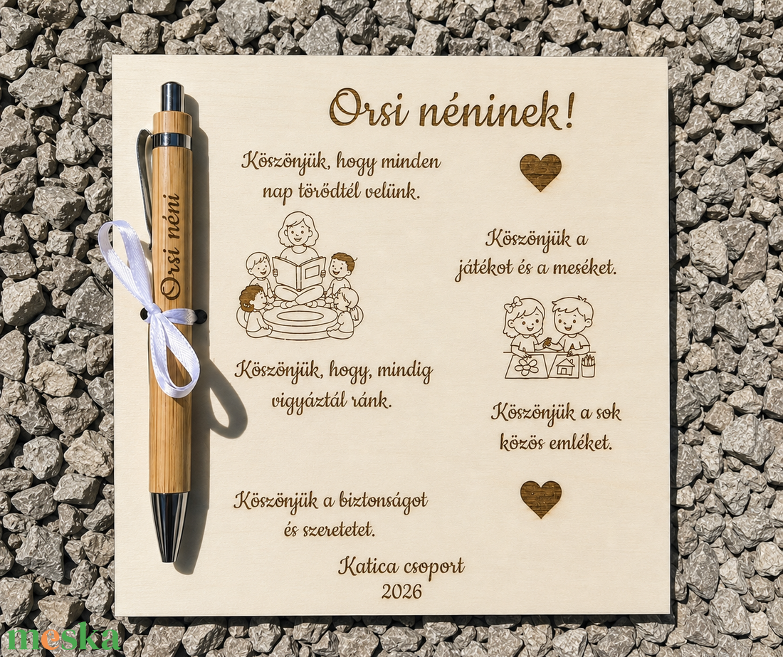Gravírozott toll - óvónőnek  - otthon & életmód - papír, írószer - ceruza & toll - Meska.hu