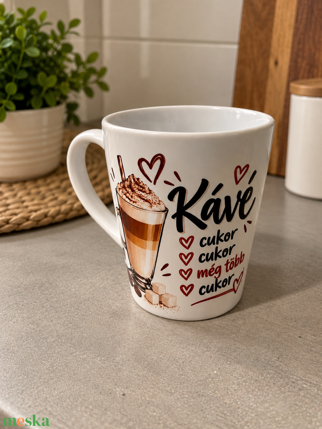 Latte bögre  - otthon & életmód - konyhafelszerelés, tálalás - tálalás - bögre & csésze - Meska.hu