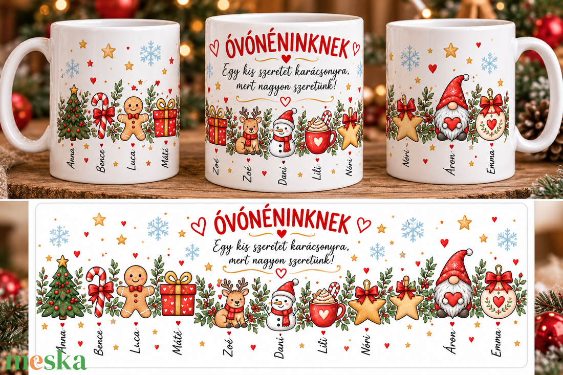 Karácsonyi bögre - óv�nőnek - otthon & életmód - konyhafelszerelés, tálalás - tálalás - bögre & csésze - Meska.hu
