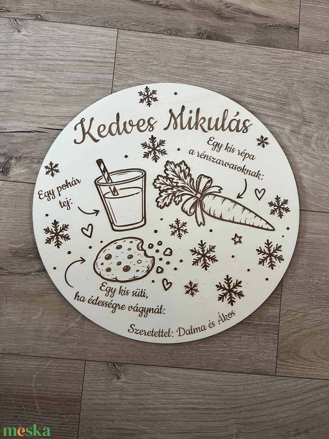 Mikulásváró tábla - otthon & életmód - dekoráció - asztal és polc dekoráció - gravírozott táblák - Meska.hu