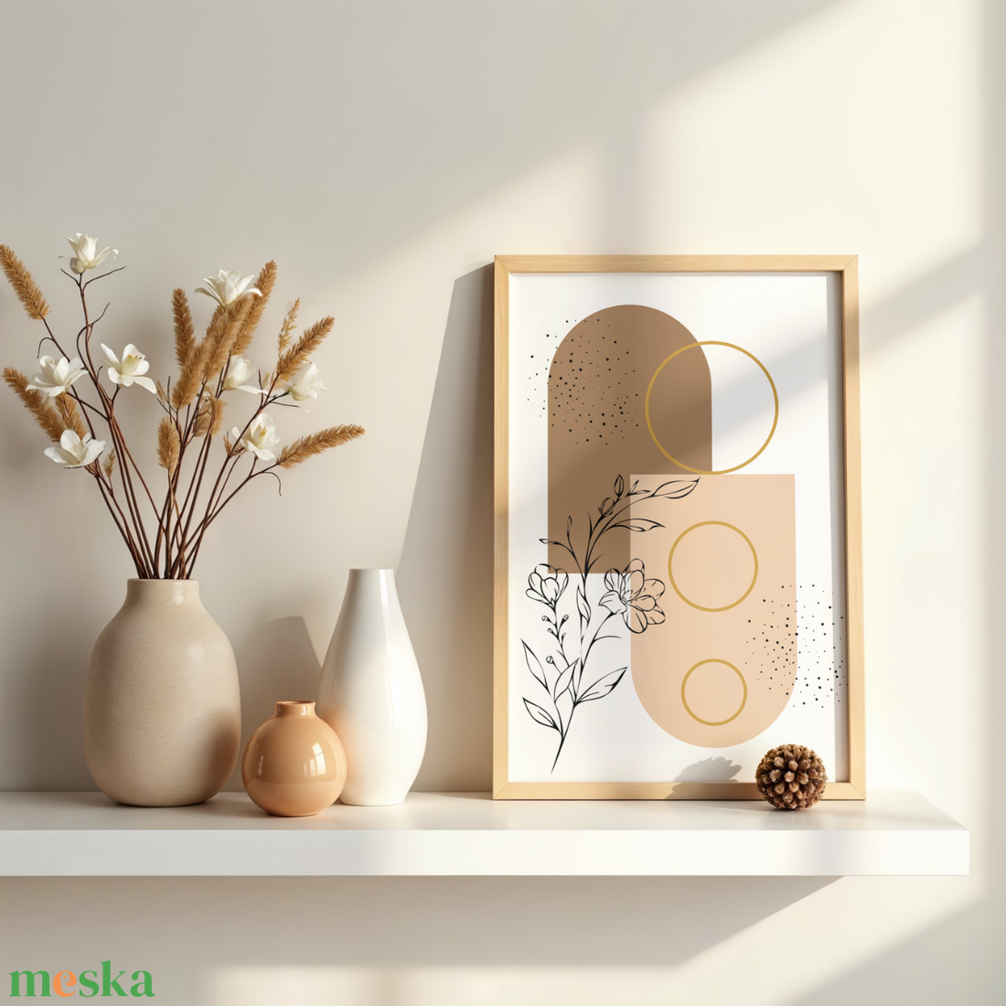 Modern Bohó Absztrakt Falikép - művészet - grafika & illusztráció - digitális - Meska.hu