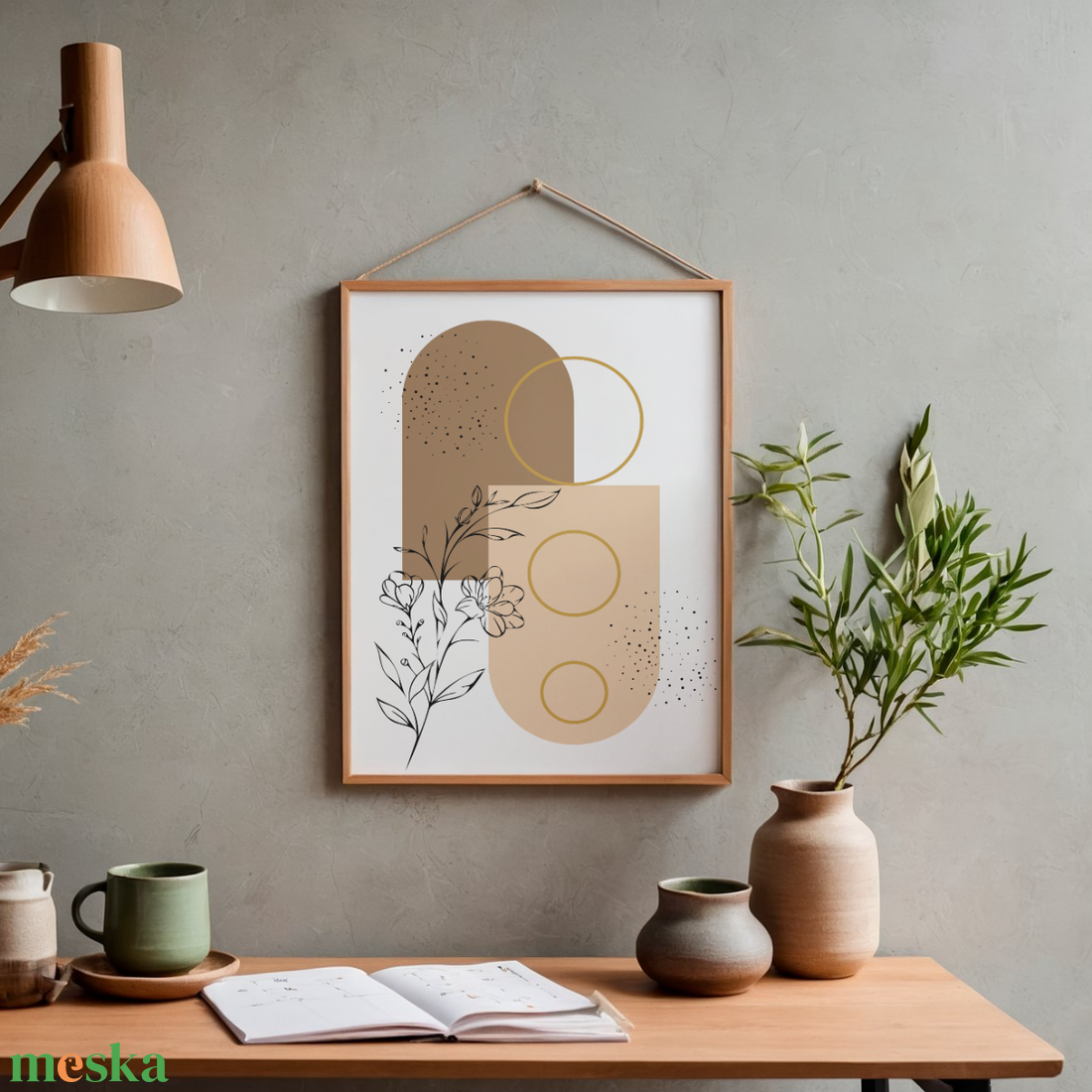 Modern Bohó Absztrakt Falikép - művészet - grafika & illusztráció - digitális - Meska.hu