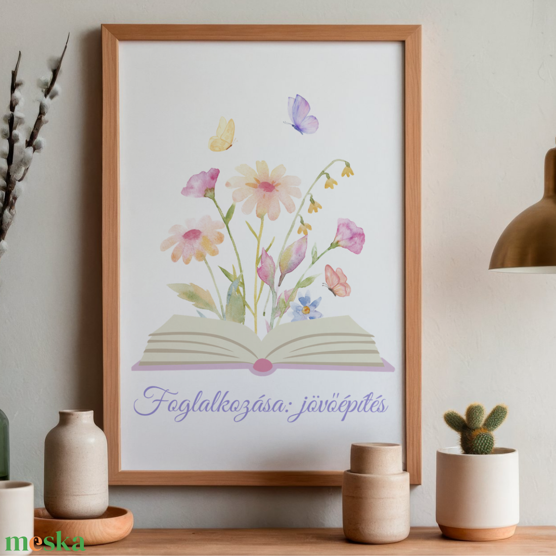 Akvarell Könyv Falikép � Egyedi ajándék pedagógusoknak, óvónőknek � Foglalkozása: jövőépítés - művészet - grafika & illusztráció - digitális - Meska.hu