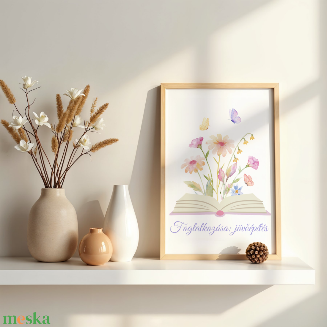 Akvarell Könyv Falikép � Egyedi ajándék pedagógusoknak, óvónőknek � Foglalkozása: jövőépítés - művészet - grafika & illusztráció - digitális - Meska.hu