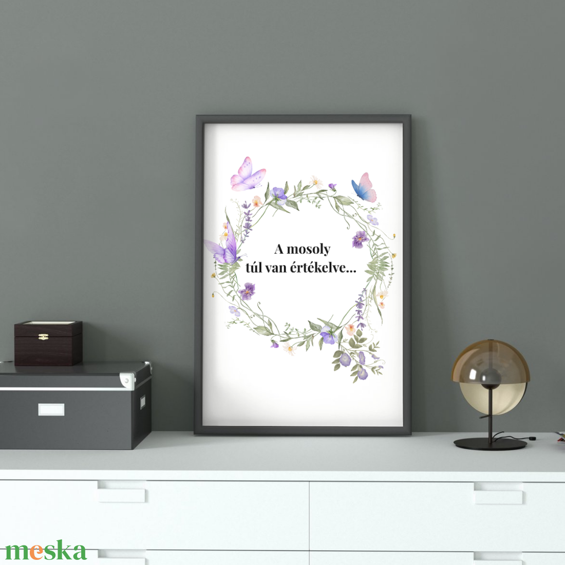 Szarkasztikus akvarell falikép � a mosoly túl van értékelve... � Humoros irodai dekoráció és ajándék - művészet - grafika & illusztráció - digitális - Meska.hu