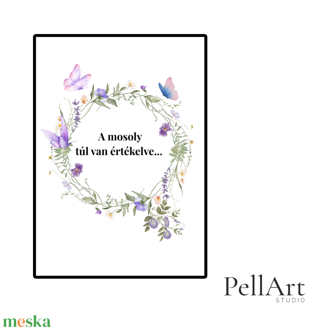 Szarkasztikus akvarell falikép � a mosoly túl van értékelve... � Humoros irodai dekoráció és ajándék - művészet - grafika & illusztráció - digitális - Meska.hu