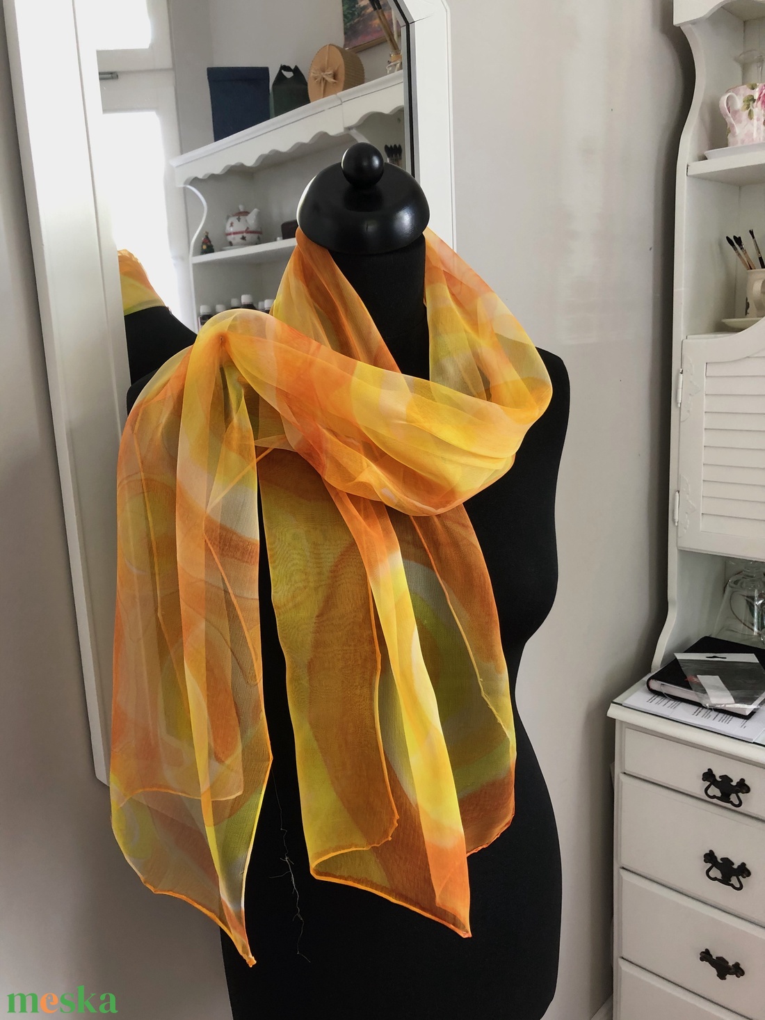 Selyemsál napsárga chiffon - ruha & divat - sál, sapka, kendő - sál - Meska.hu Selyemsál napsárga chiffon - ruha & divat - sál, sapka, kendő - sál - Meska.hu