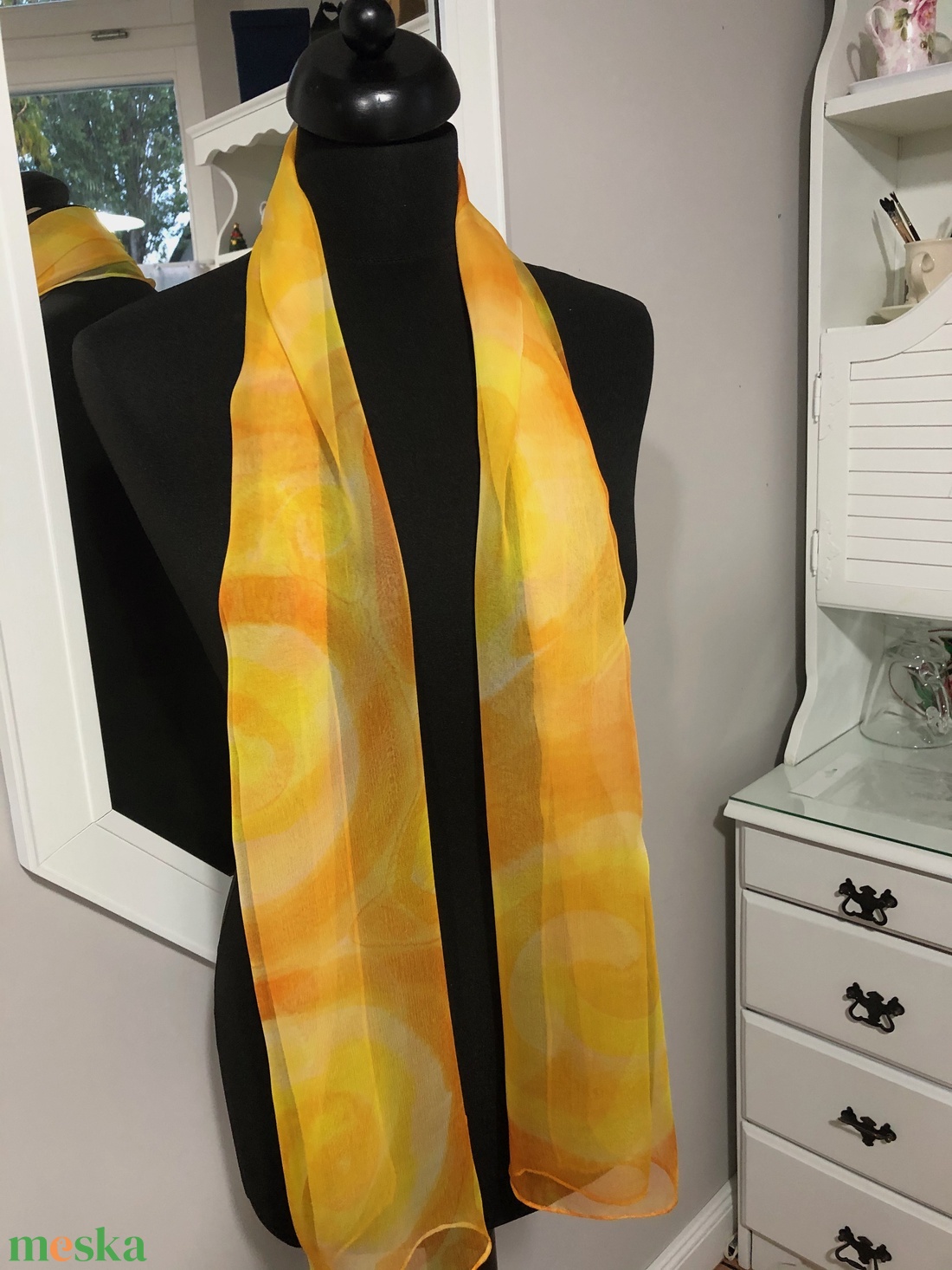 Selyemsál napsárga chiffon - ruha & divat - sál, sapka, kendő - sál - Meska.hu Selyemsál napsárga chiffon - ruha & divat - sál, sapka, kendő - sál - Meska.hu