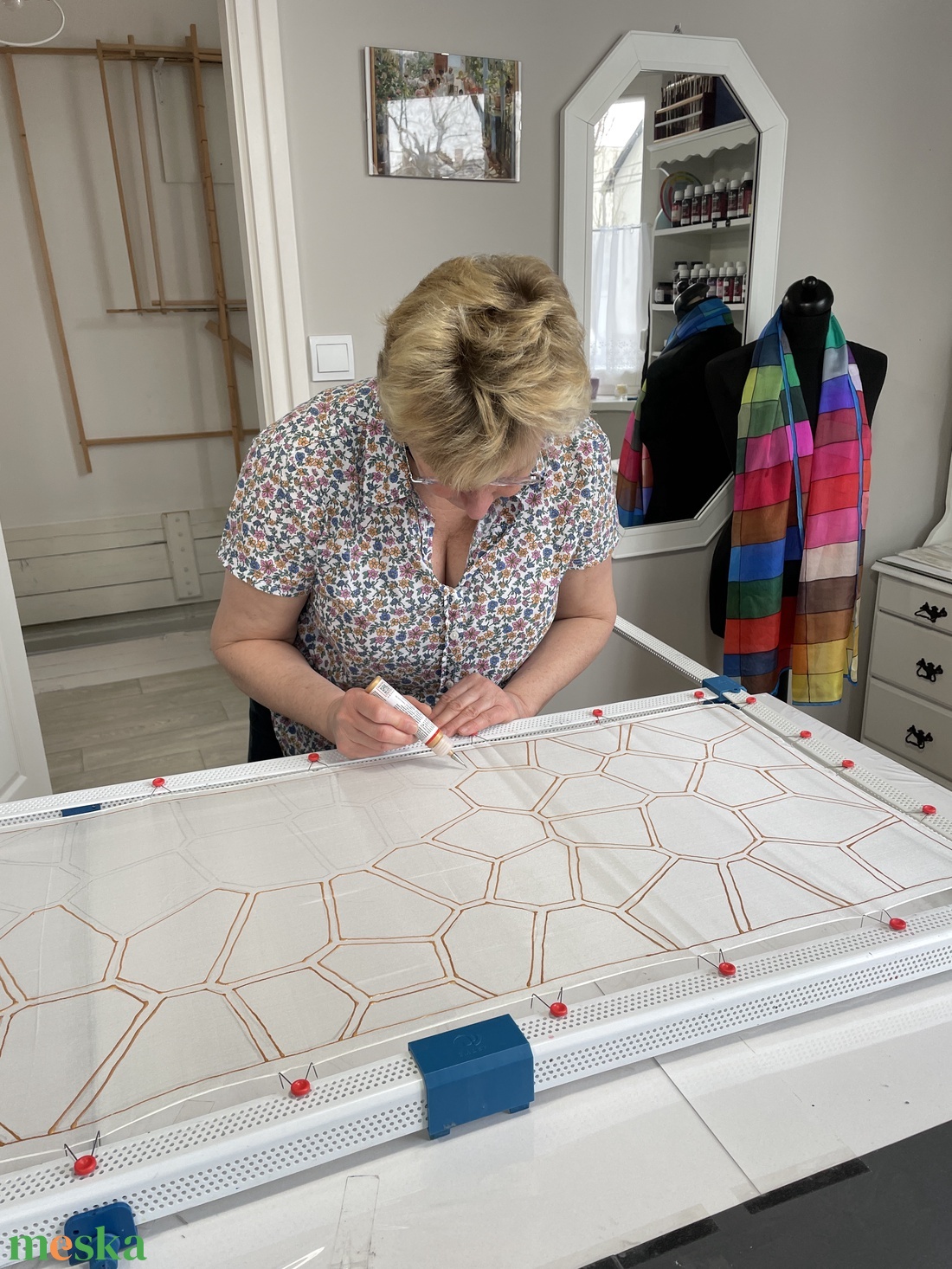 Selyemfestés (félnapos csomag) - diy (csináld magad) - workshop & tanfolyam - Meska.hu