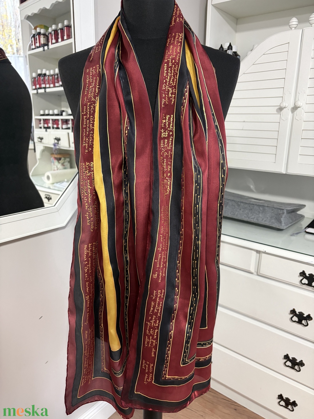 Irodalom és selyem: Babits Mihály - ruha & divat - sál, sapka, kendő - sál - Meska.hu