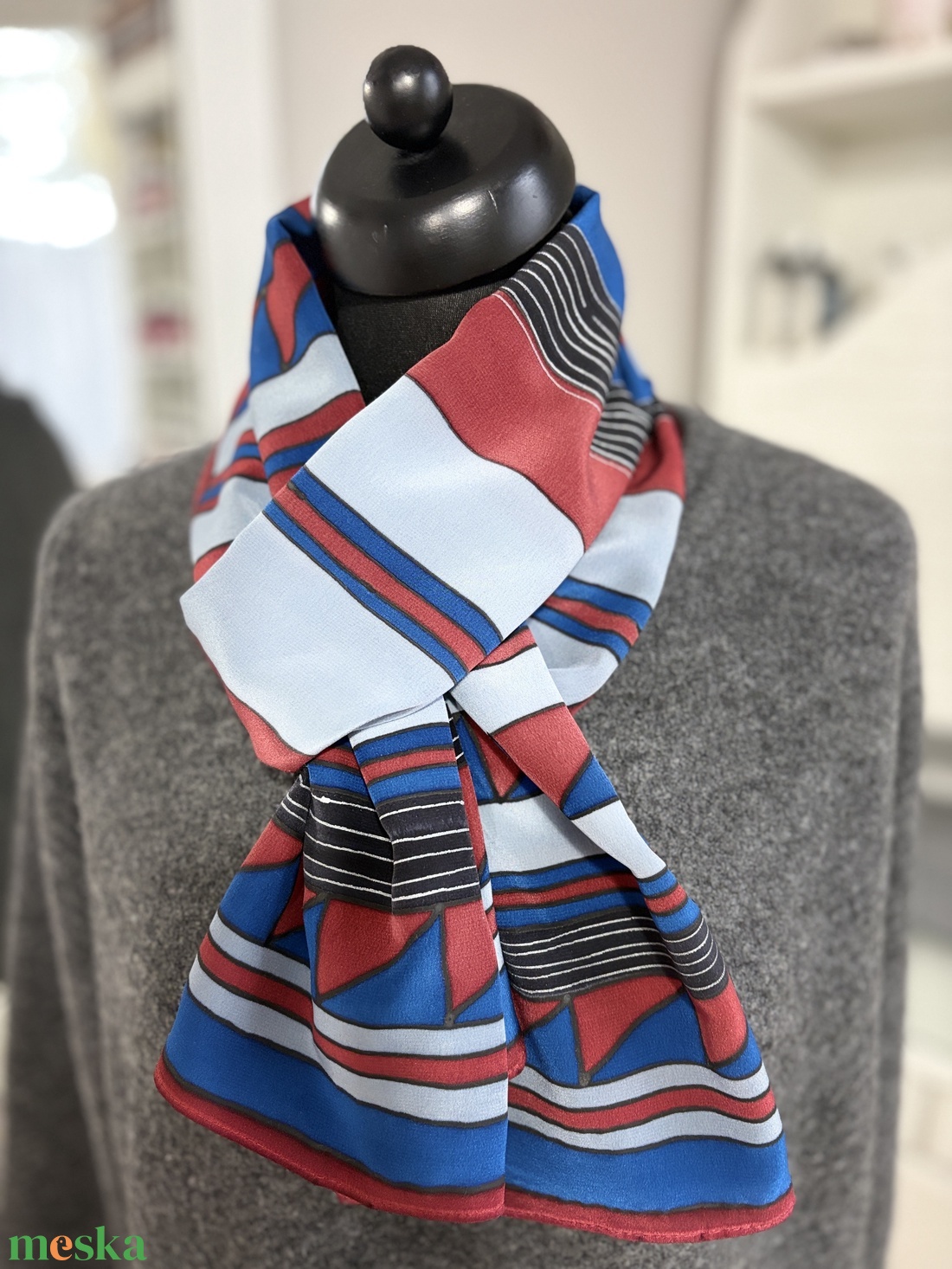 Férfi selyemsál - ruha & divat - sál, sapka, kendő - sál - Meska.hu