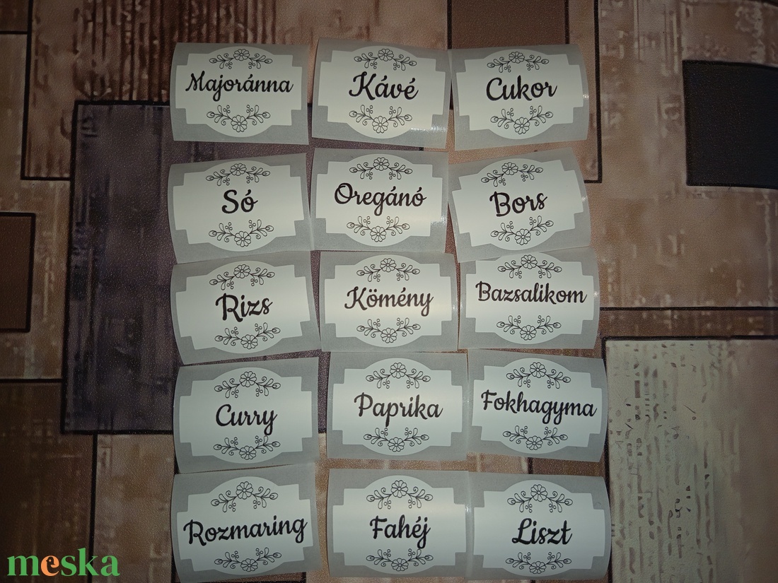 Fűszertartó cimke  - otthon & életmód - papír, írószer - matrica, matrica csomag - Meska.hu