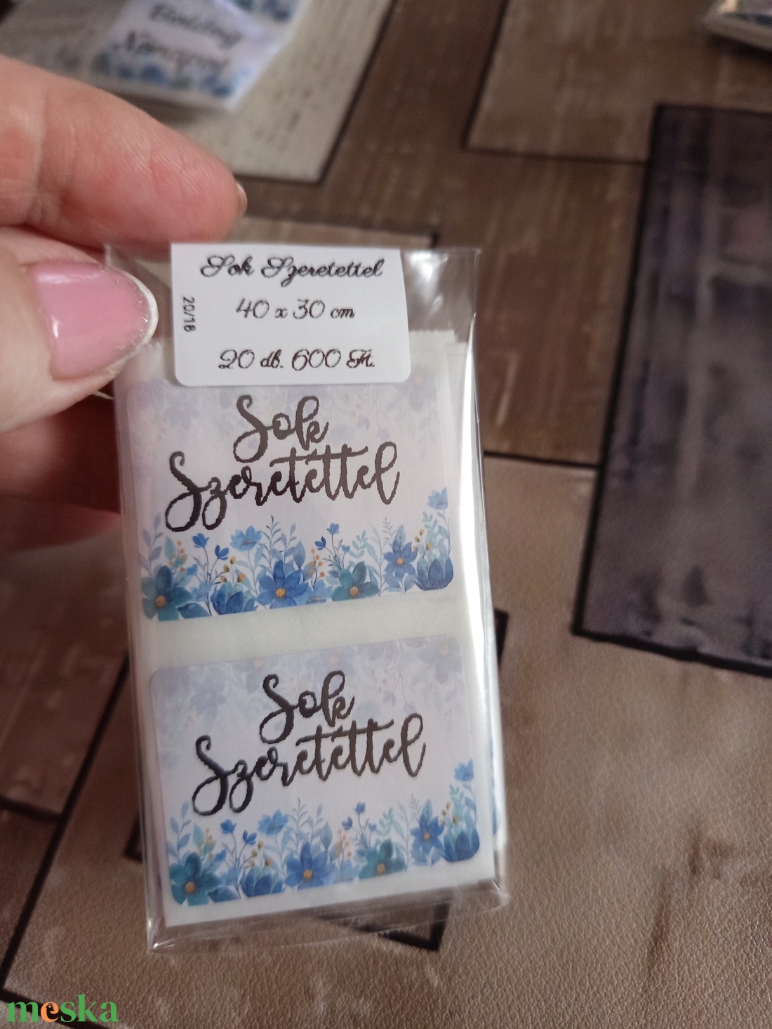 Sok szeretettel felirat  - kellékek & szerszámok - dekorációs kellékek - matricaív - Meska.hu