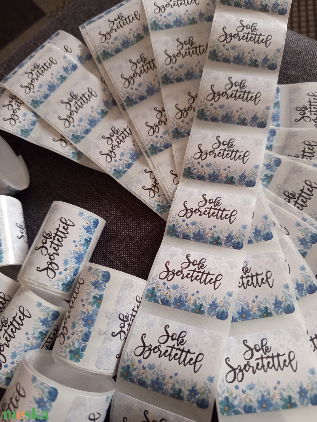 Sok szeretettel felirat  - kellékek & szerszámok - dekorációs kellékek - matricaív - Meska.hu