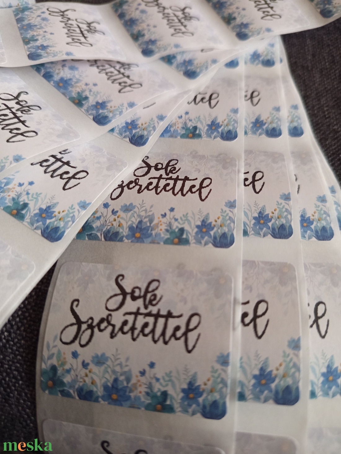 Sok szeretettel felirat  - kellékek & szerszámok - dekorációs kellékek - matricaív - Meska.hu