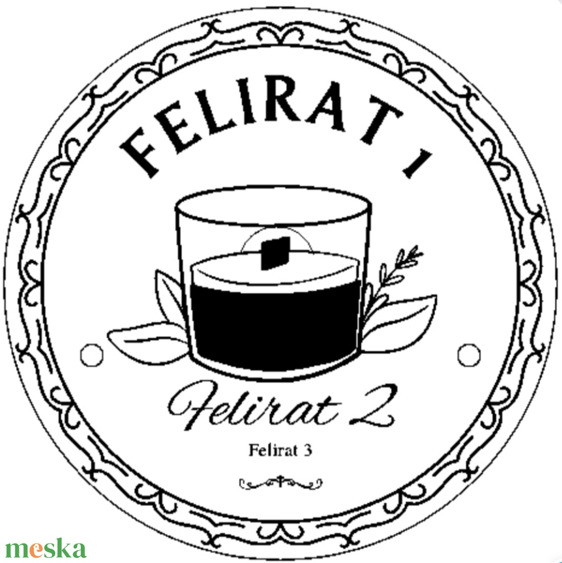 Gyertya üveg címke,felirat. - otthon & életmód - papír, írószer - matrica, matrica csomag - Meska.hu