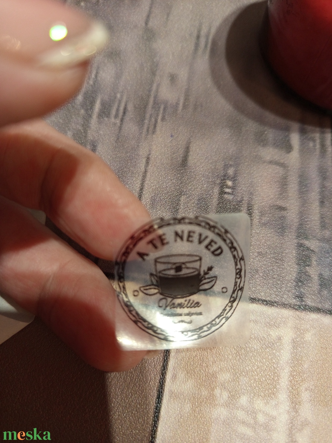 Gyertya üveg címke,felirat. - otthon & életmód - papír, írószer - matrica, matrica csomag - Meska.hu