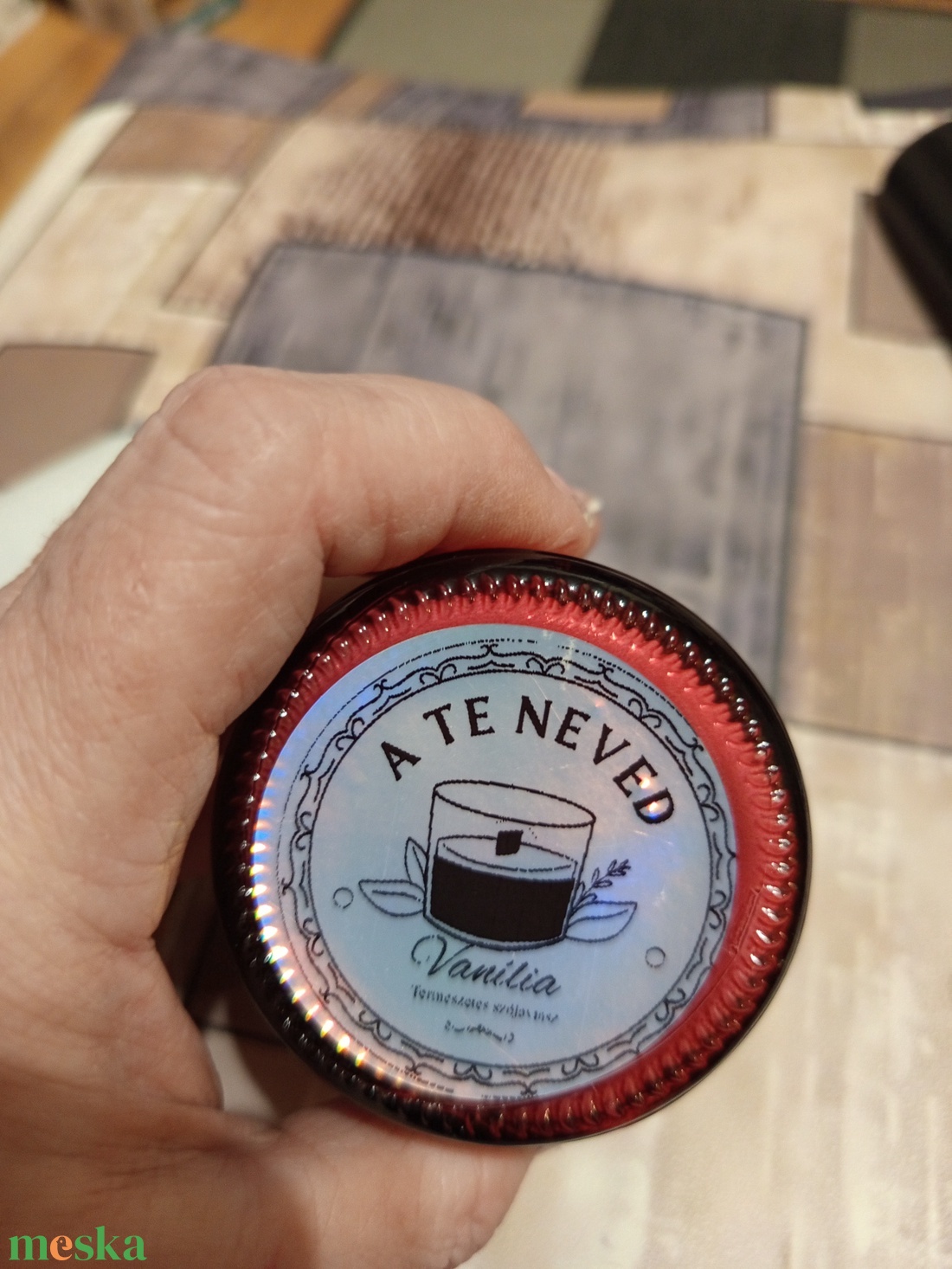 Gyertya üveg címke,felirat. - otthon & életmód - papír, írószer - matrica, matrica csomag - Meska.hu