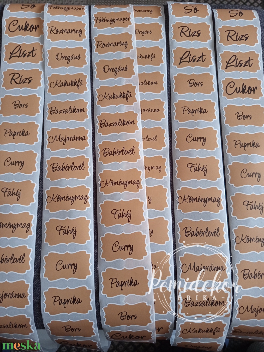 Fűszertartó cimke  - otthon & életmód - papír, írószer - matrica, matrica csomag - Meska.hu