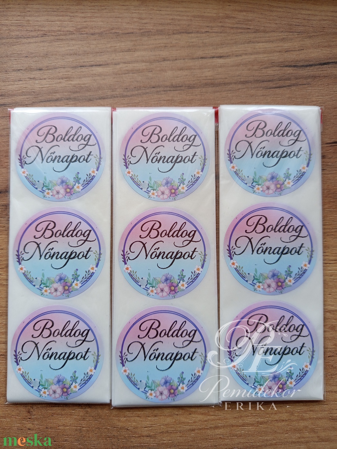 Boldog Nőnapot matrica  - otthon & életmód - papír, írószer - matrica, matrica csomag - Meska.hu